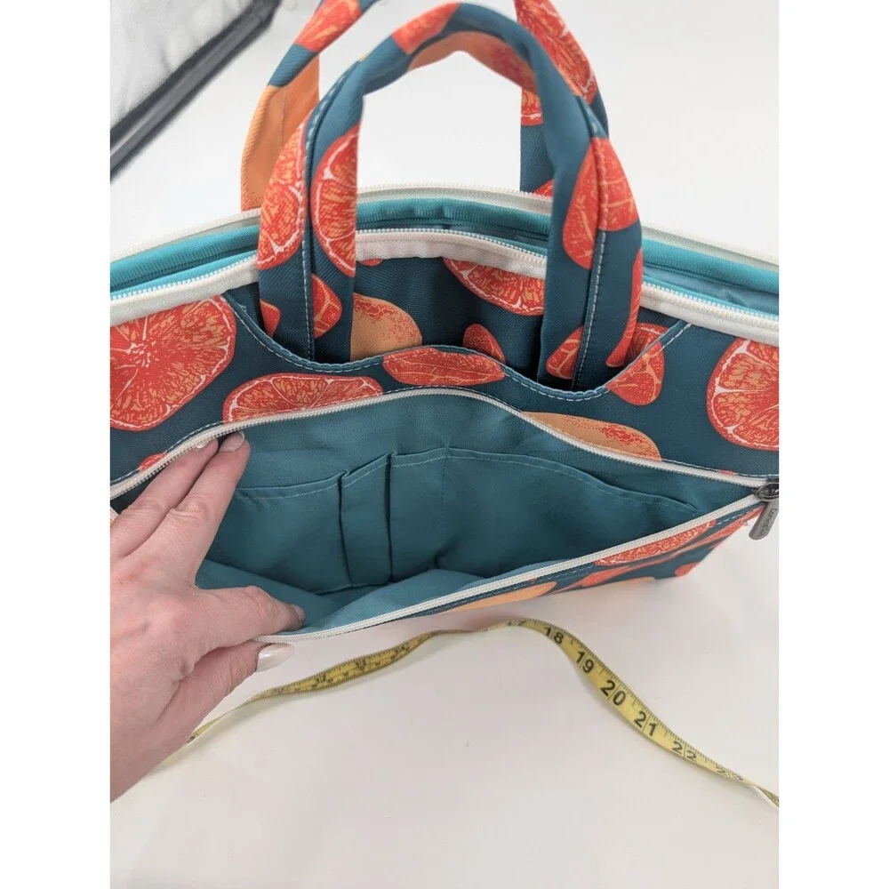 Canvaslove Teal with Oranges Fruit Colorful  Laptop Office Shoulder Bag 14